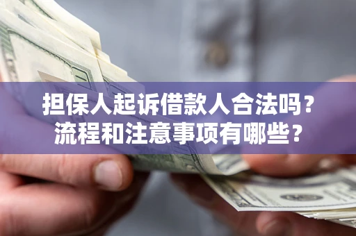 济南担保人起诉借款人合法吗？流程和注意事项有哪些？