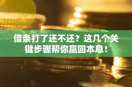 济南借条打了还不还？这几个关键步骤帮你赢回本息！
