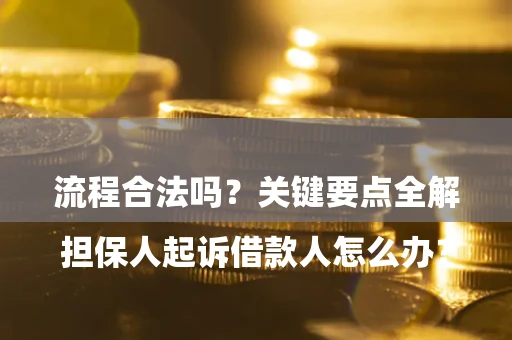 济南

担保人起诉借款人怎么办？流程合法吗？关键要点全解析