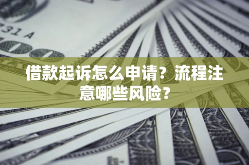 济南借款起诉怎么申请？流程注意哪些风险？