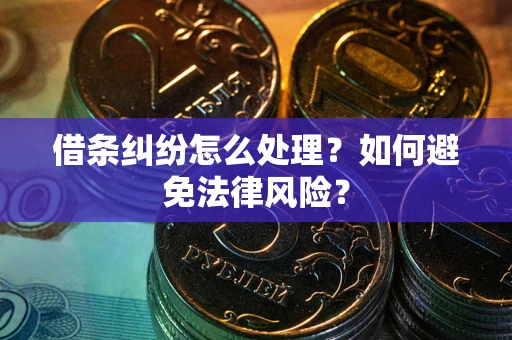 济南借条纠纷怎么处理？如何避免法律风险？